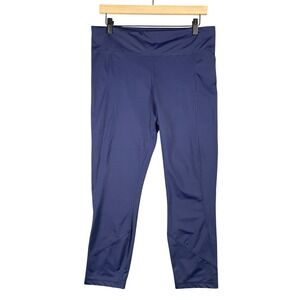 Tommy Bahama IslandActive Womens Leggings Size L Purple Cropped Pockets Active